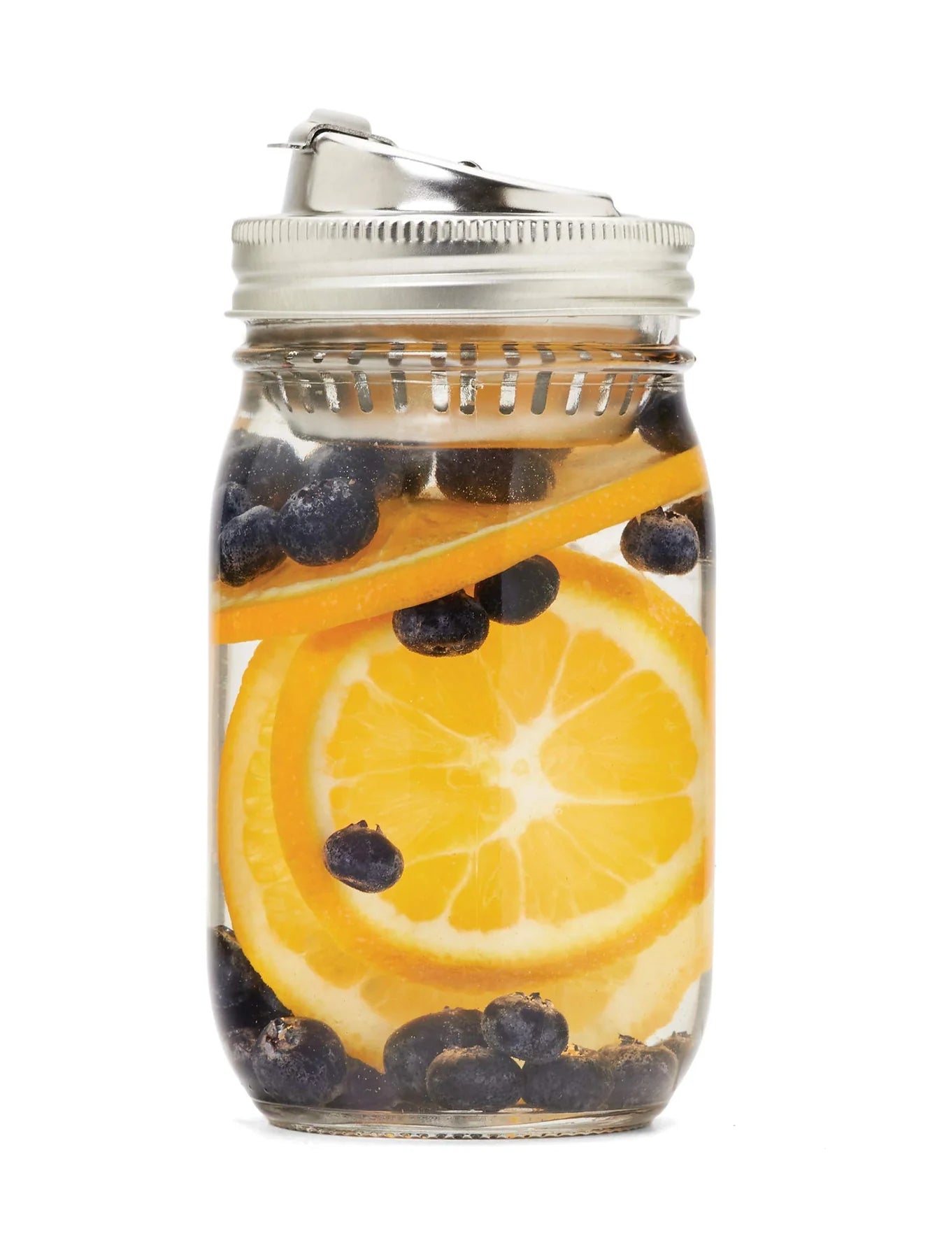 Stainless Steel 2-in-1 Drink and Fruit Infusion Lid, for Regular Mouth