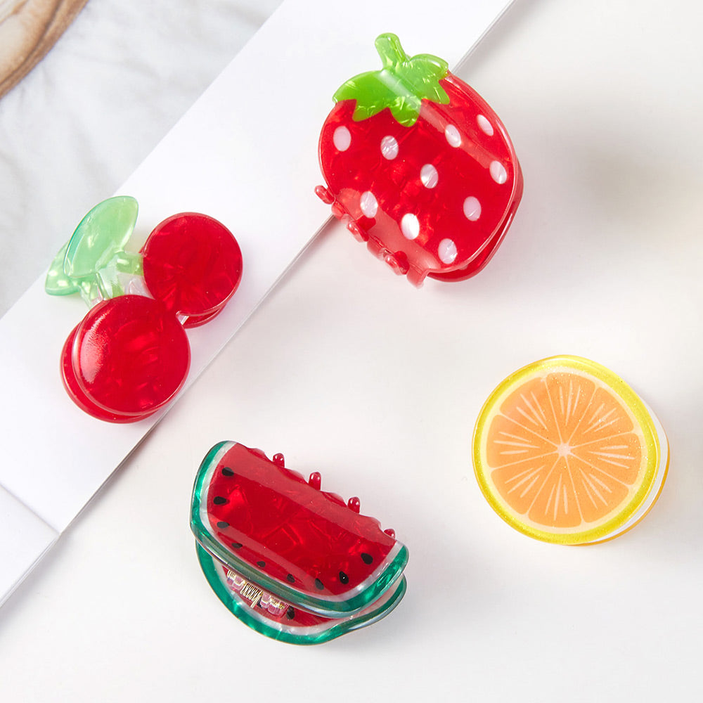 Summer Sweet Fruit - 4PCS Mini Hair Claw Clip Set