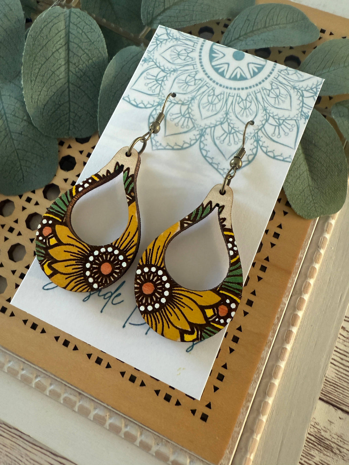 Boho Bloom - Hand Painted Earrings