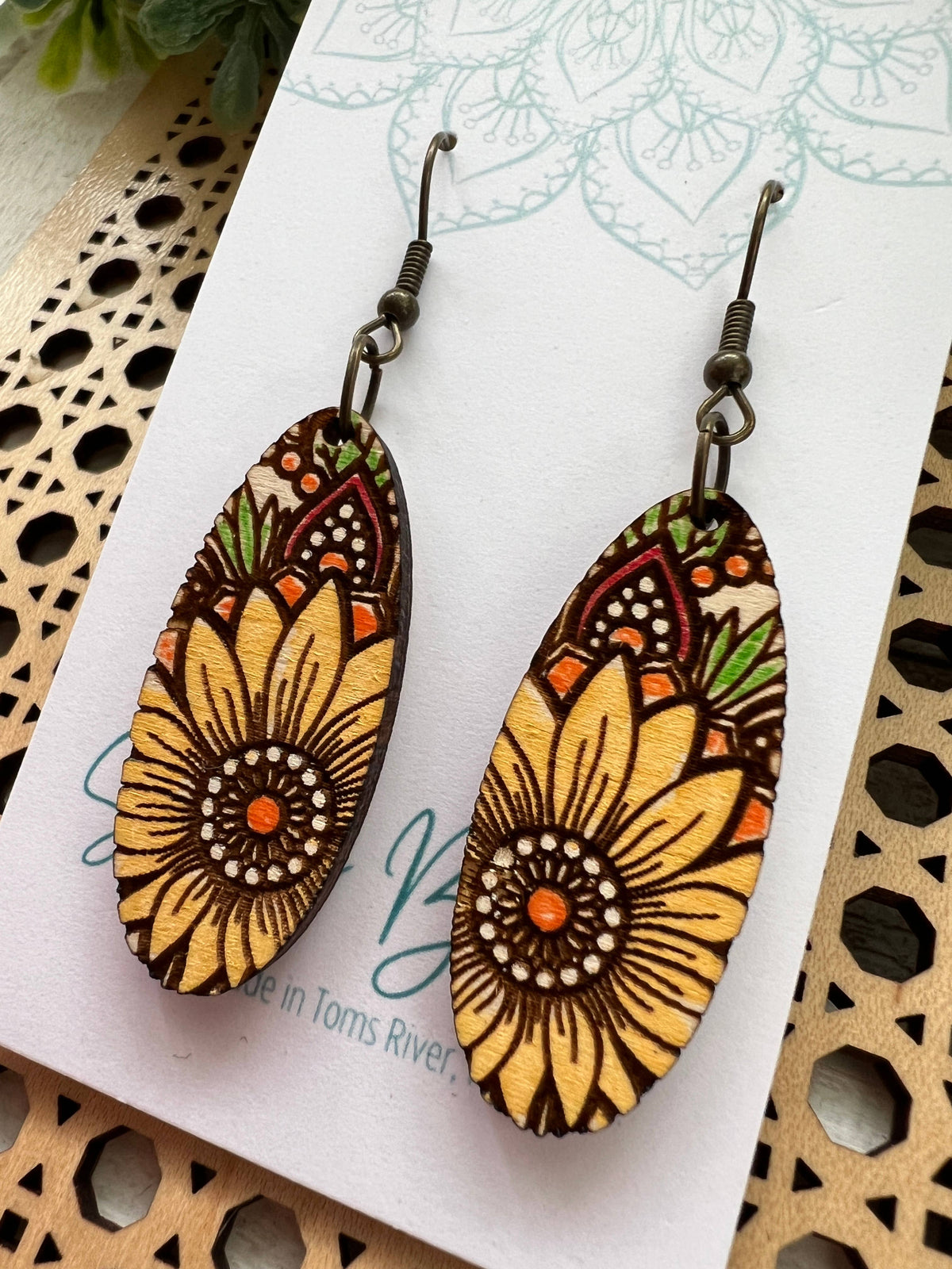 Sunflower Soul - Hand Painted Earrings