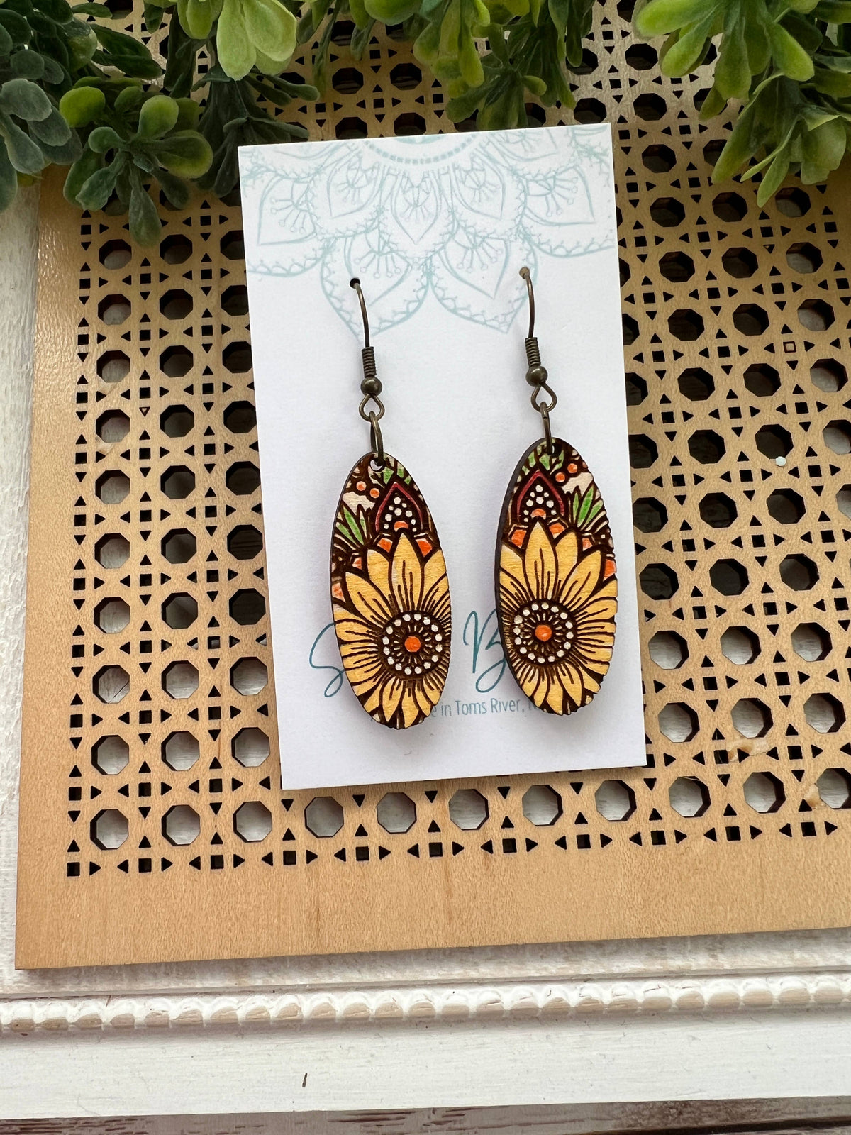 Sunflower Soul - Hand Painted Earrings