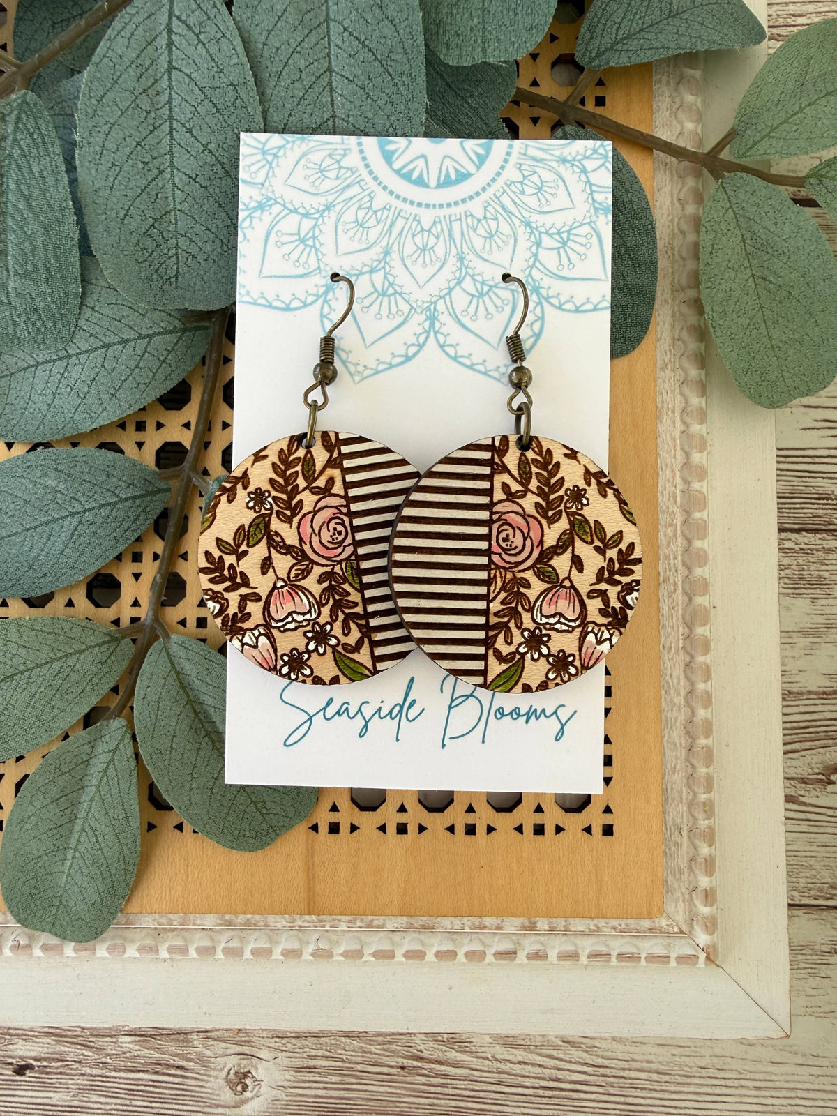 Boho Garden - Hand Painted Earrings 