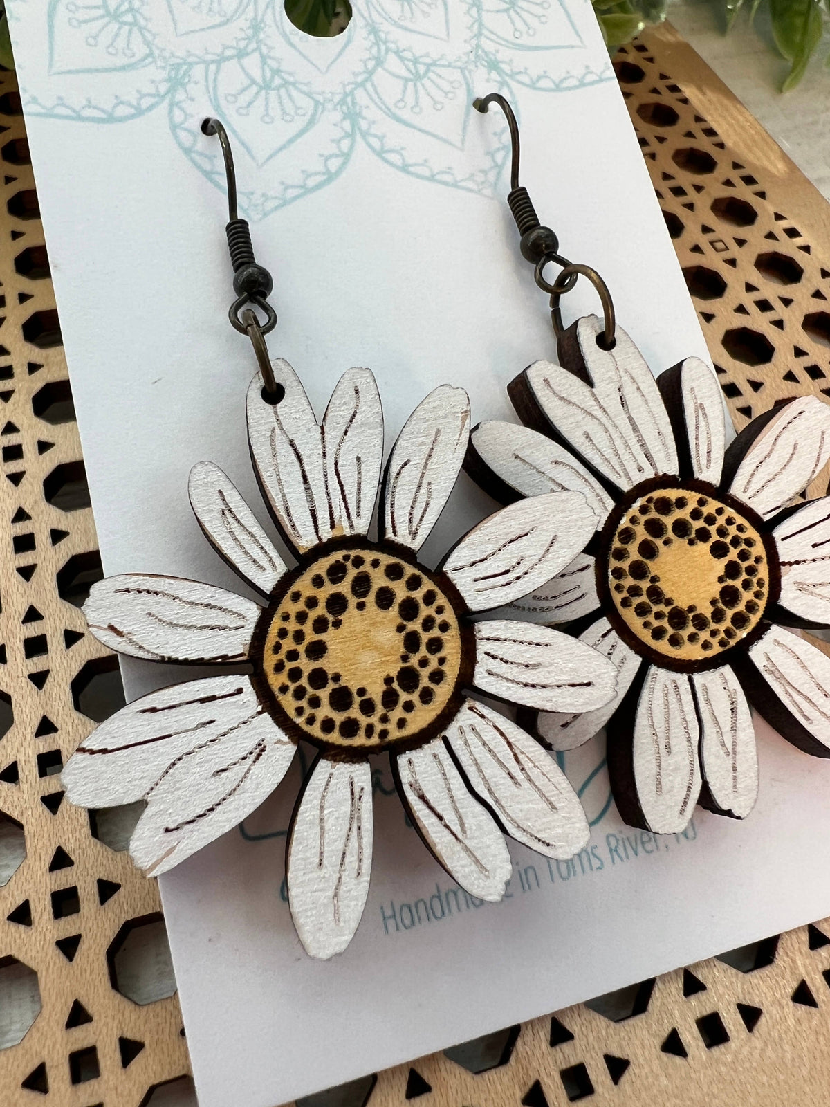 Daisy Days- Hand Painted Earrings