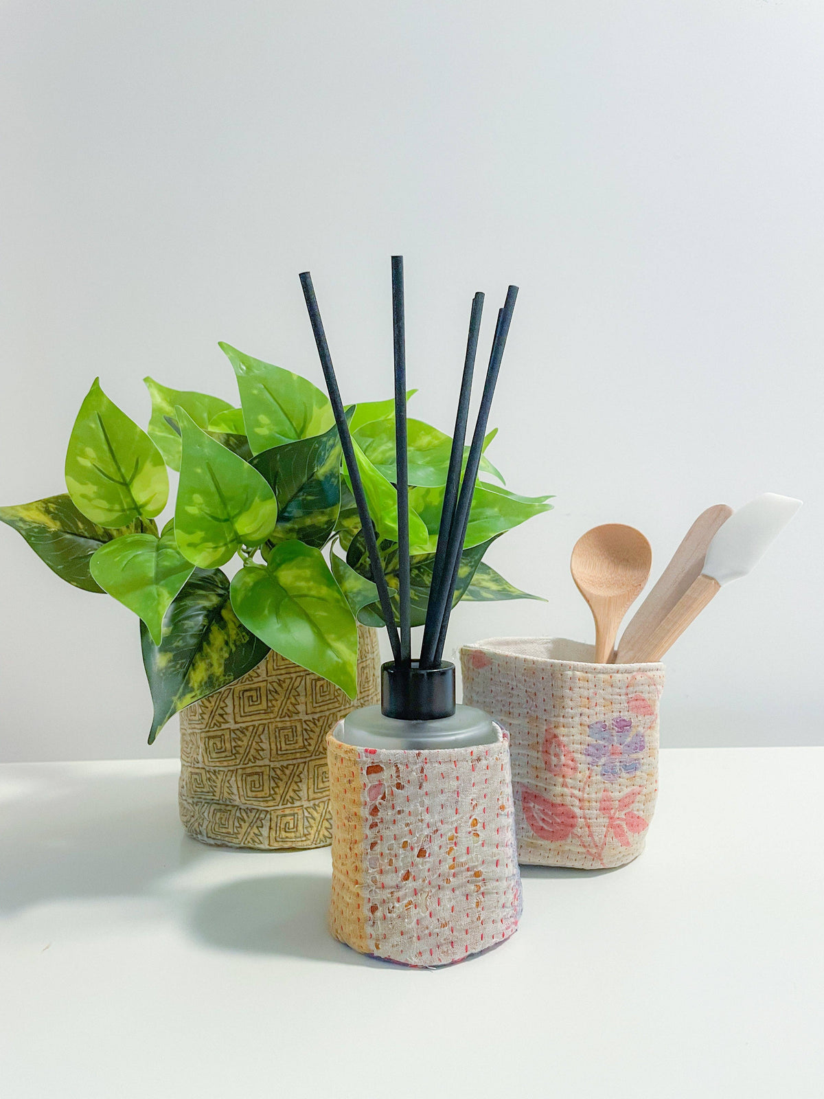 Vintage Kantha Basket | 5 in