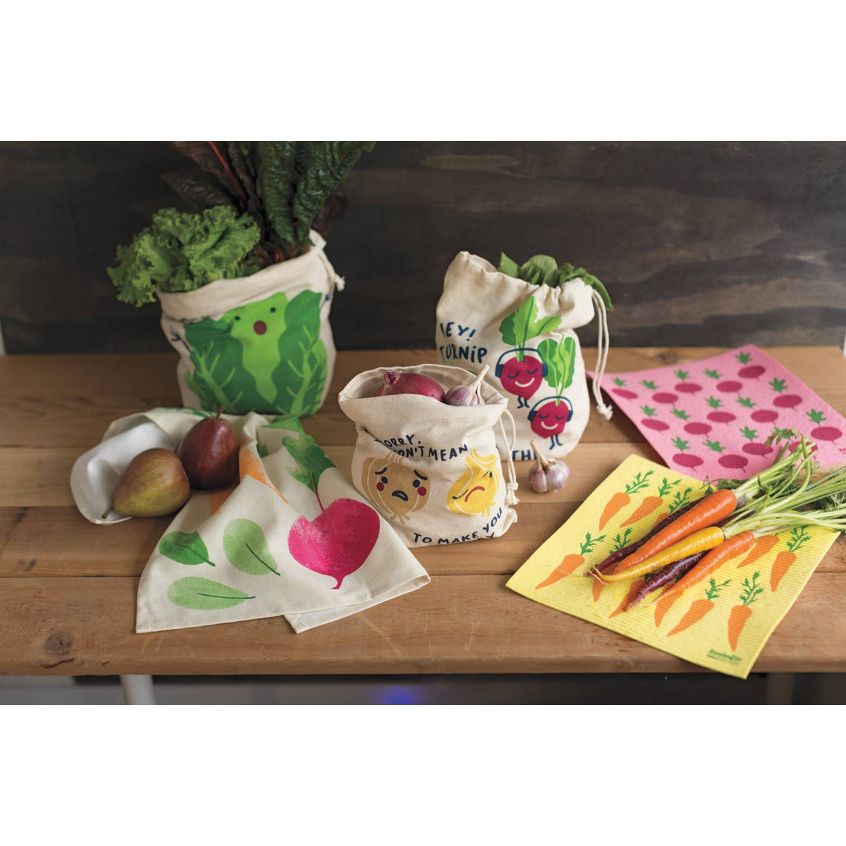 Funny Food Reusable Produce Bag Set of 3