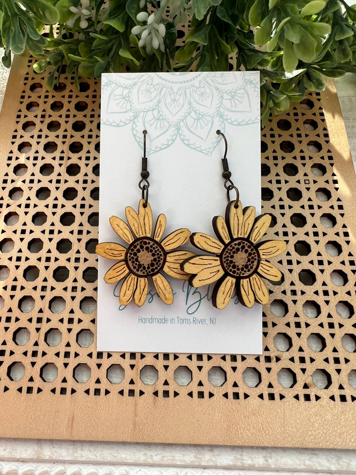 Daisy Days- Hand Painted Earrings