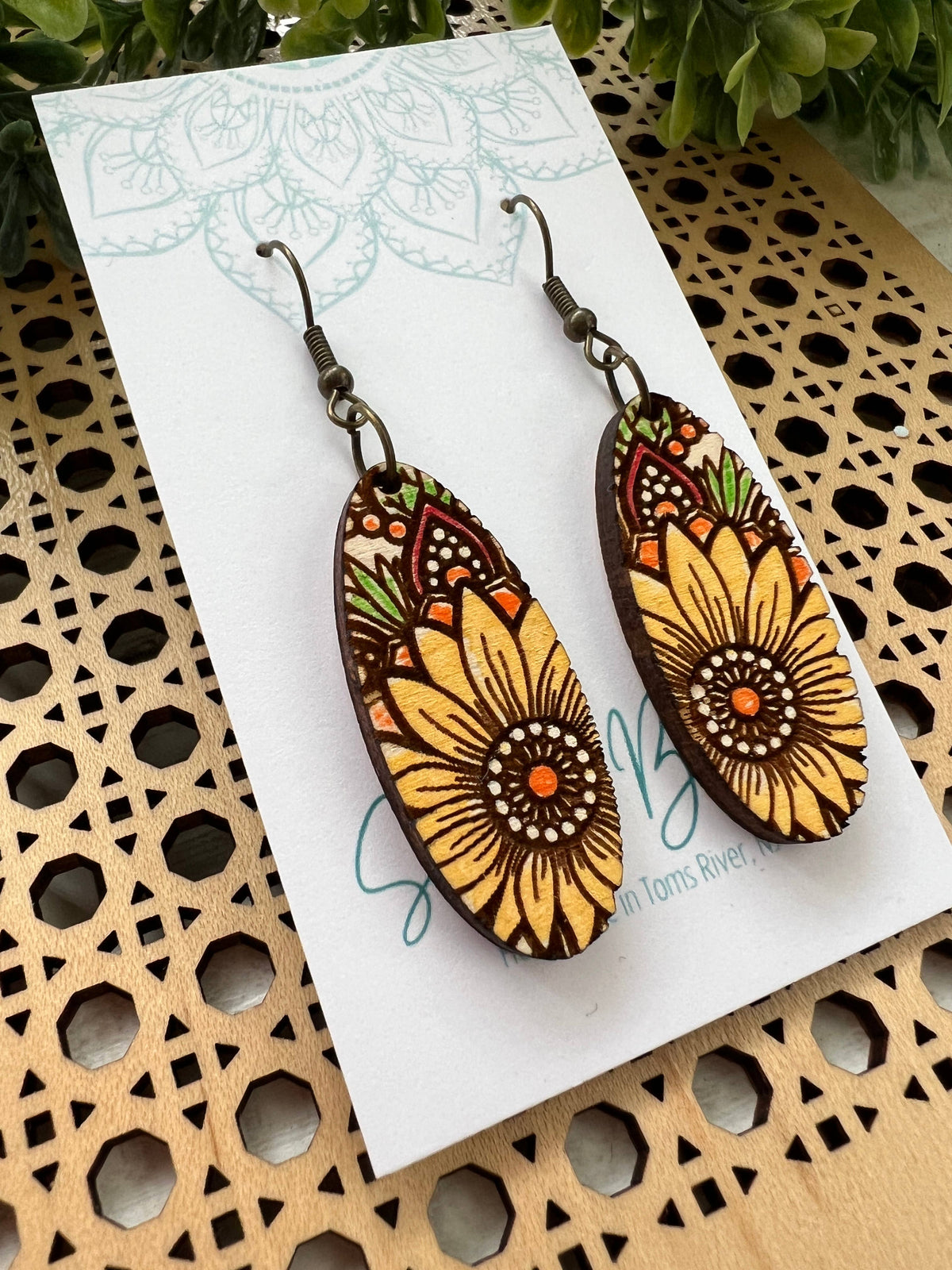 Sunflower Soul - Hand Painted Earrings