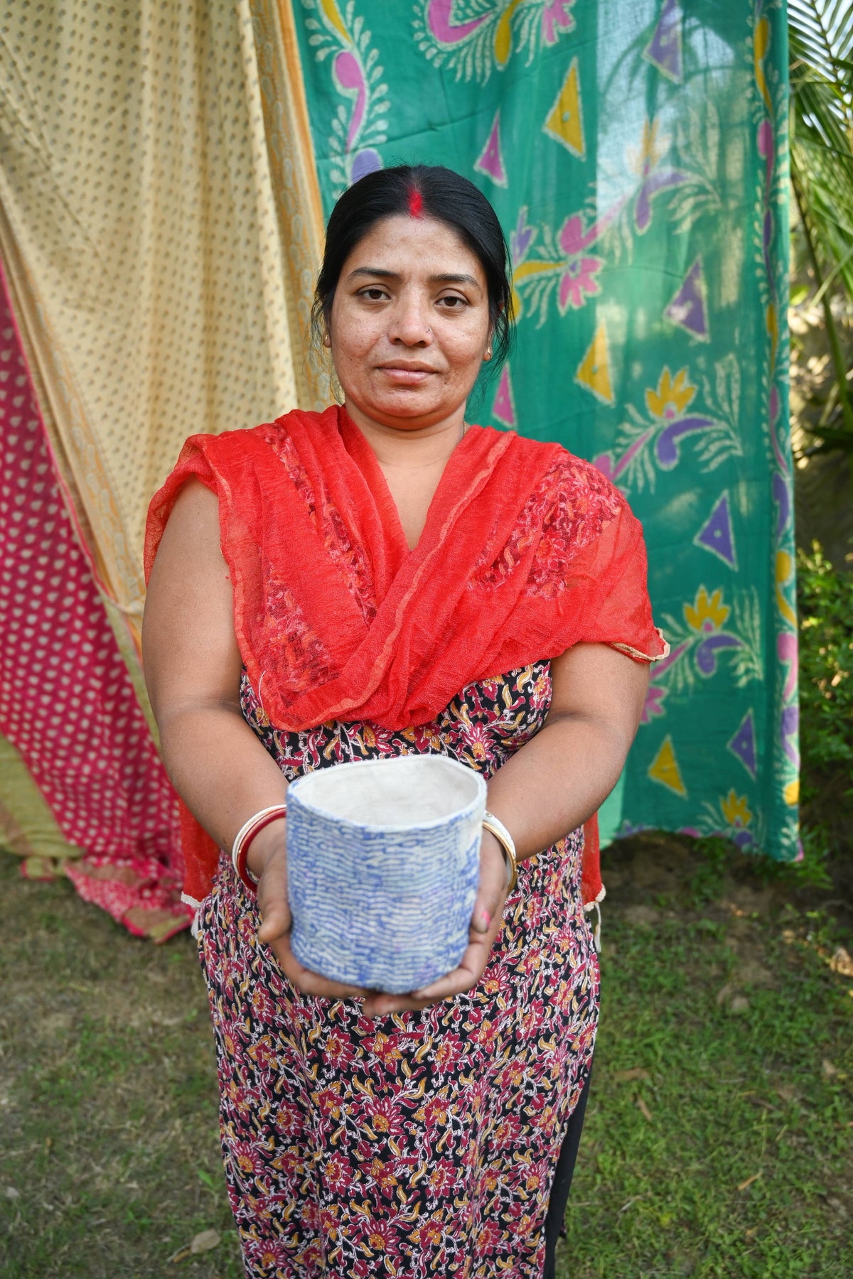 Vintage Kantha Basket | 5 in