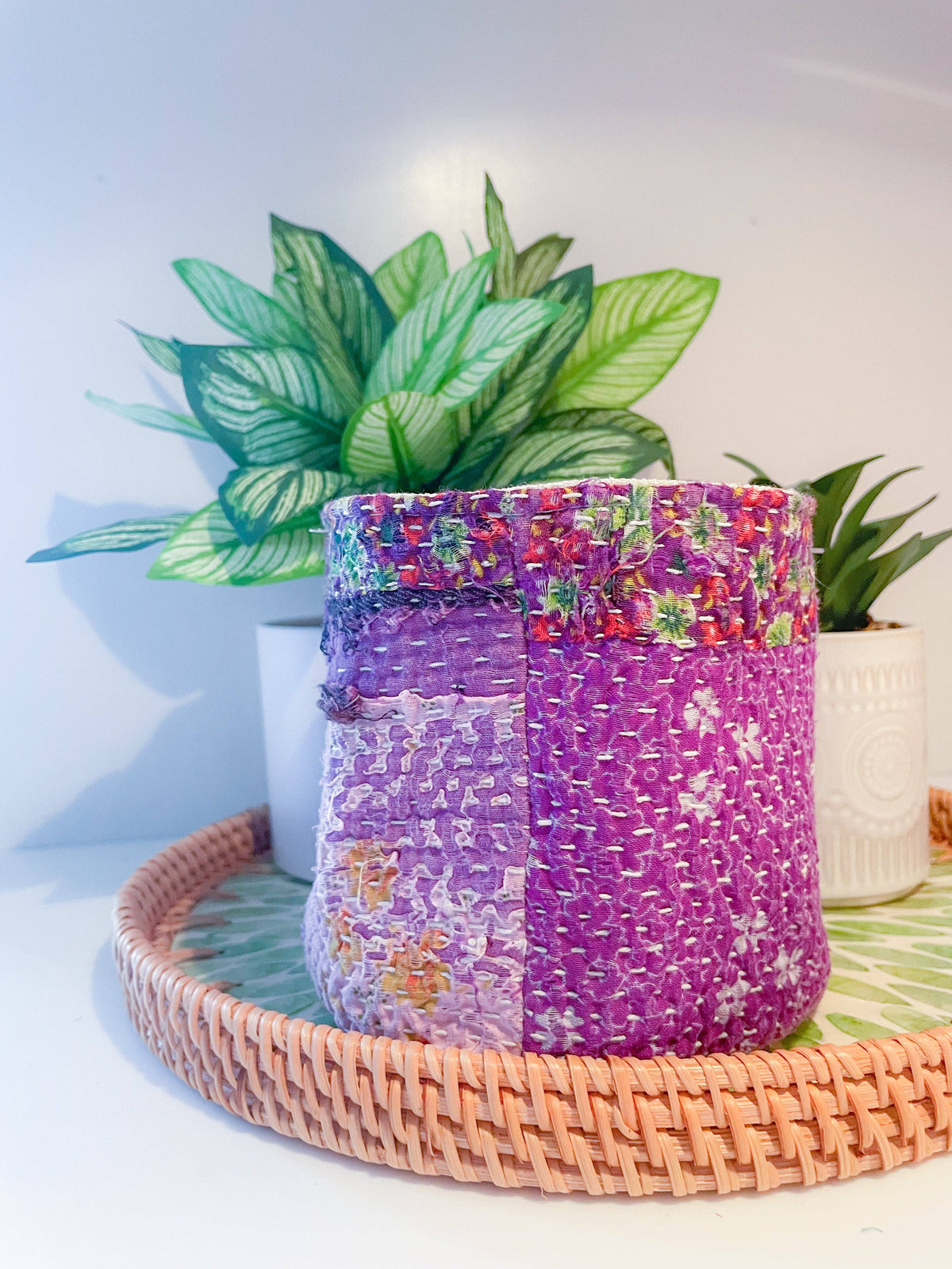 Vintage Kantha Basket | 5 in