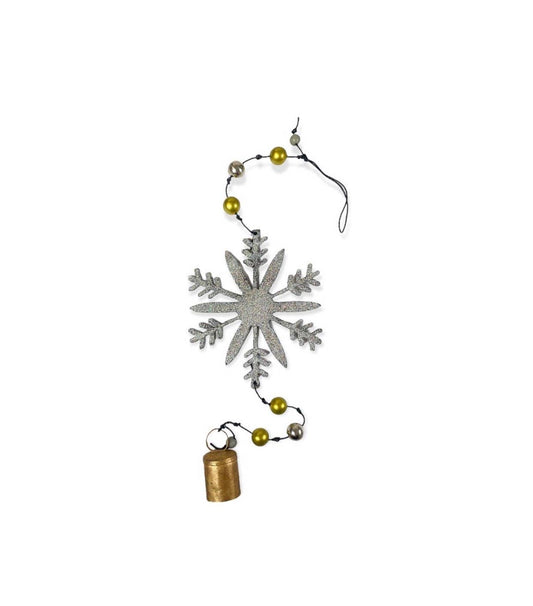 Snowflake wind chime mobile winter gifts ornament USA eco