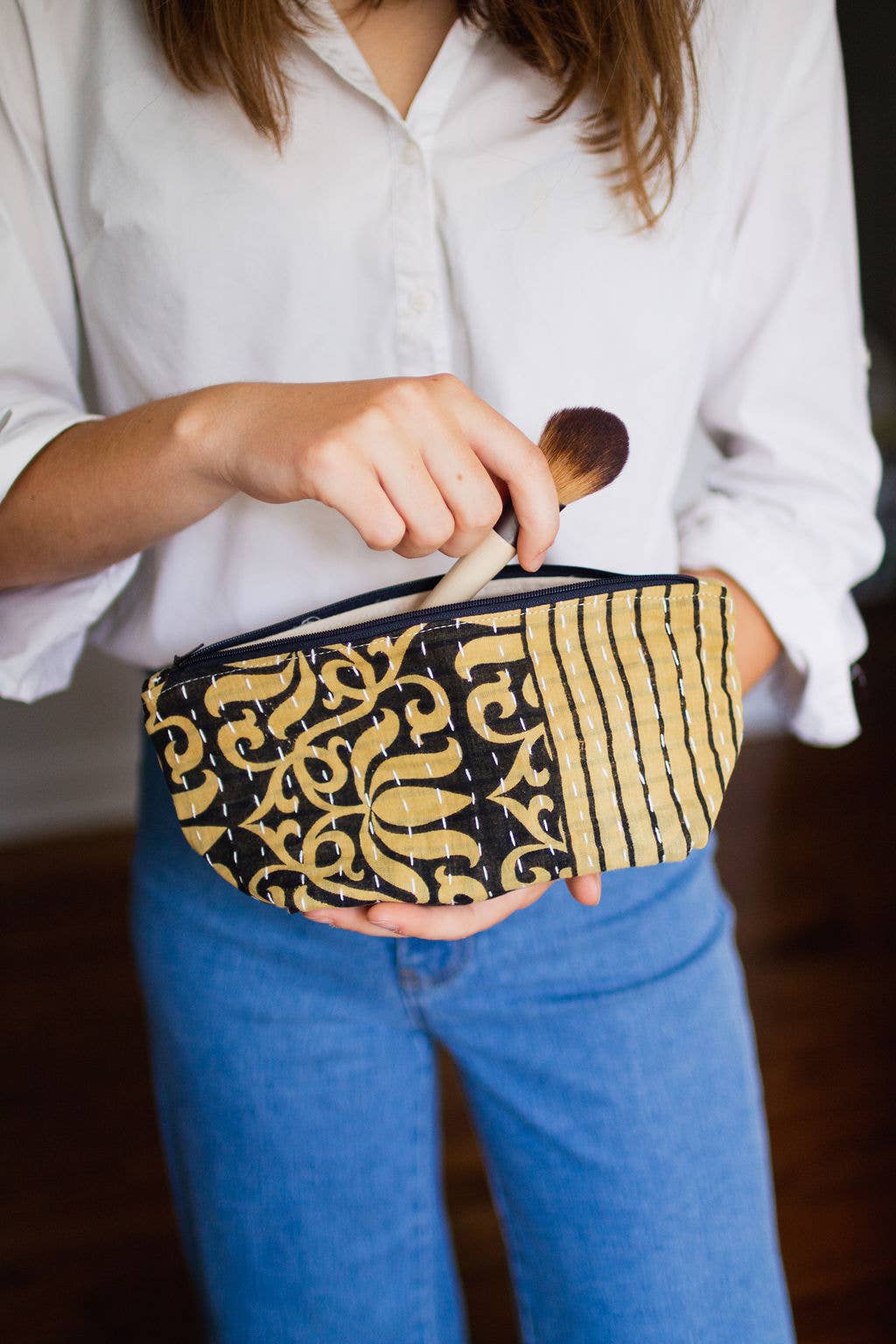 Kantha Cosmetic Bag | Medium