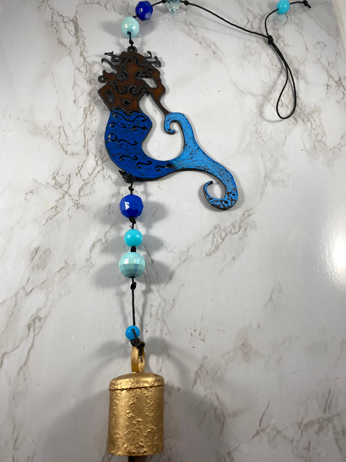 Mermaid wind chime bell nautical garden ornament spring gift