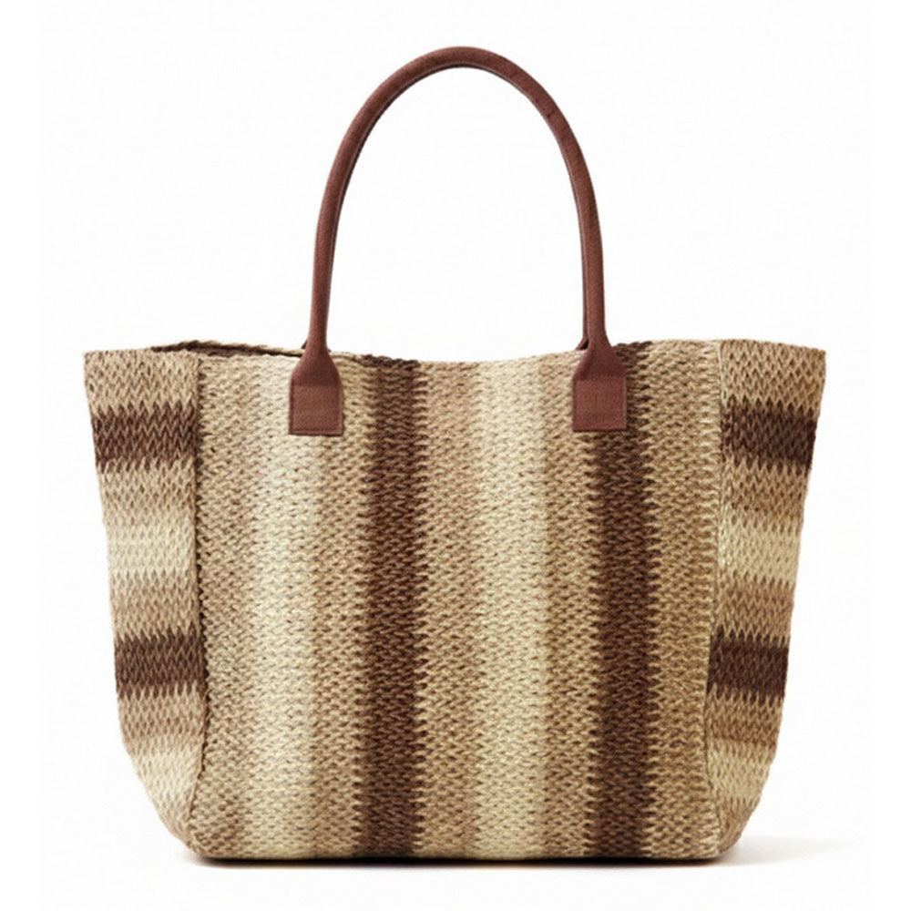 Sandbar Stripes Straw Tote Bag