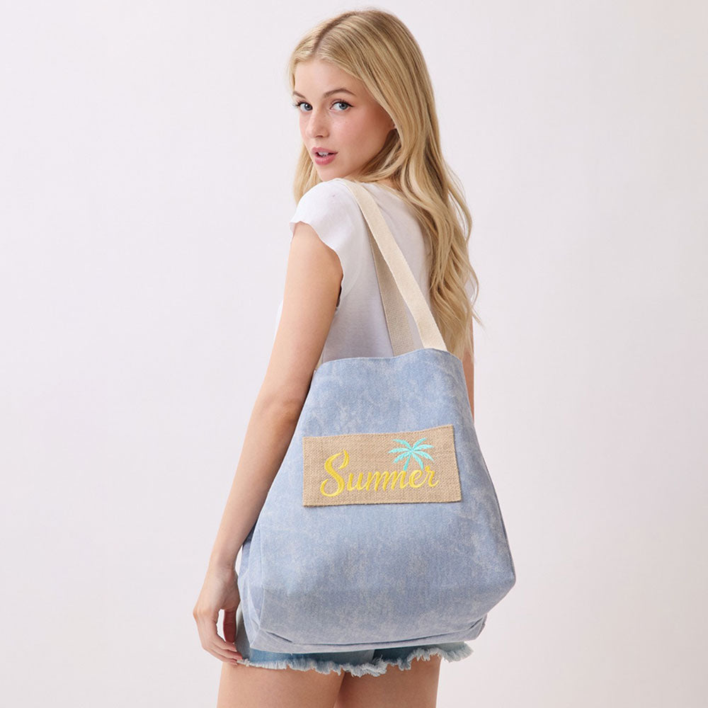 Summer Breeze - 2 IN 1 Bucket Style Tote Shoulder Bag