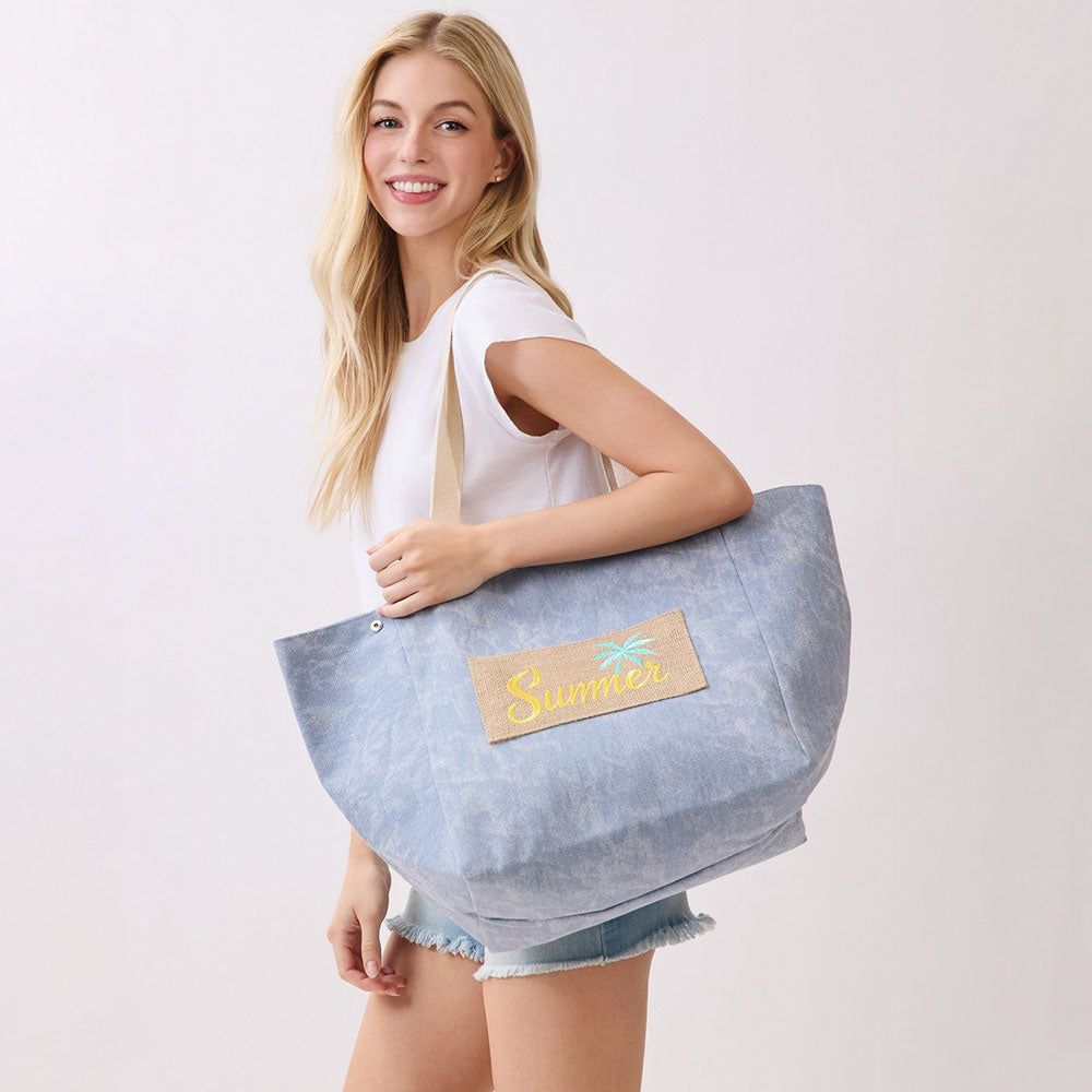 Summer Breeze - 2 IN 1 Bucket Style Tote Shoulder Bag