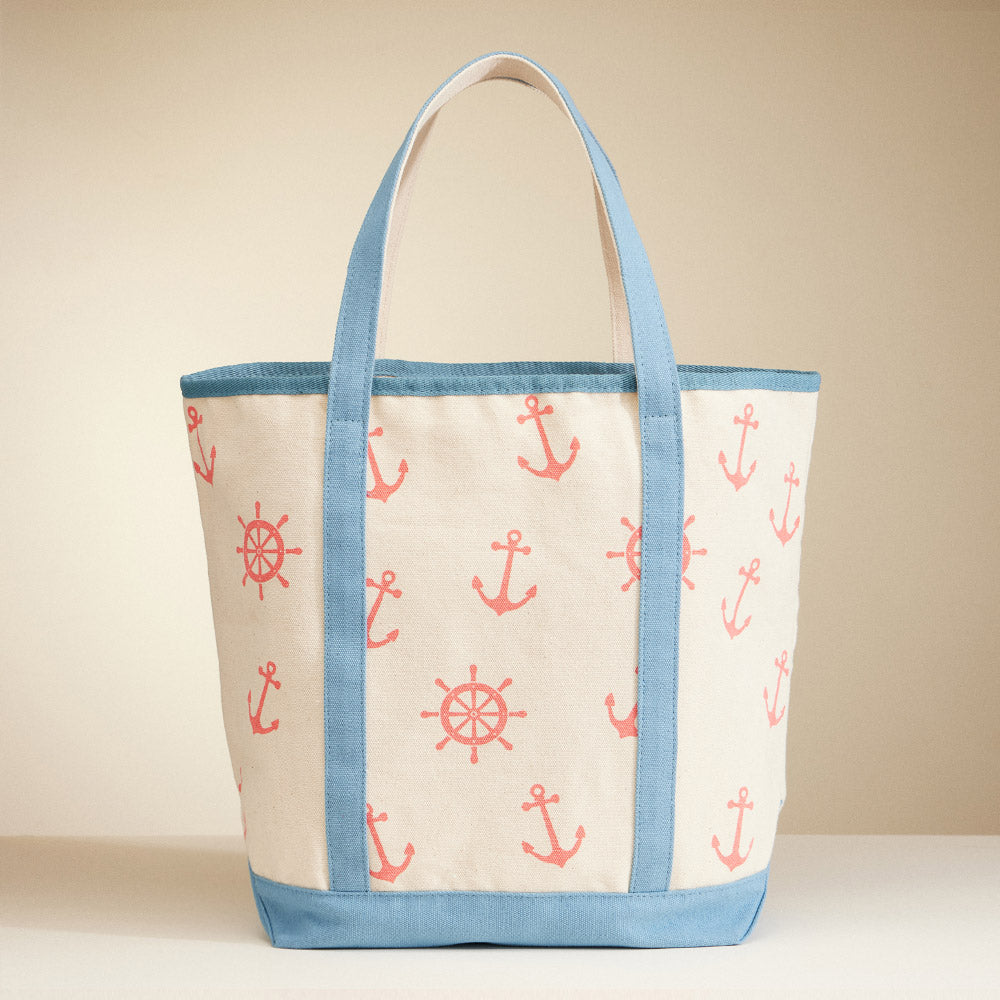 Anchors Away Tote - Blue Handle
