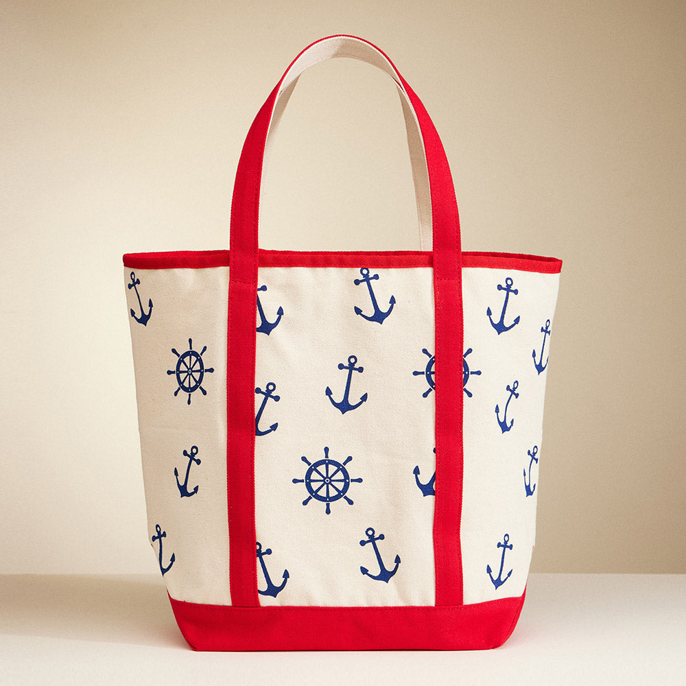 Anchors Away Tote - Red Handle