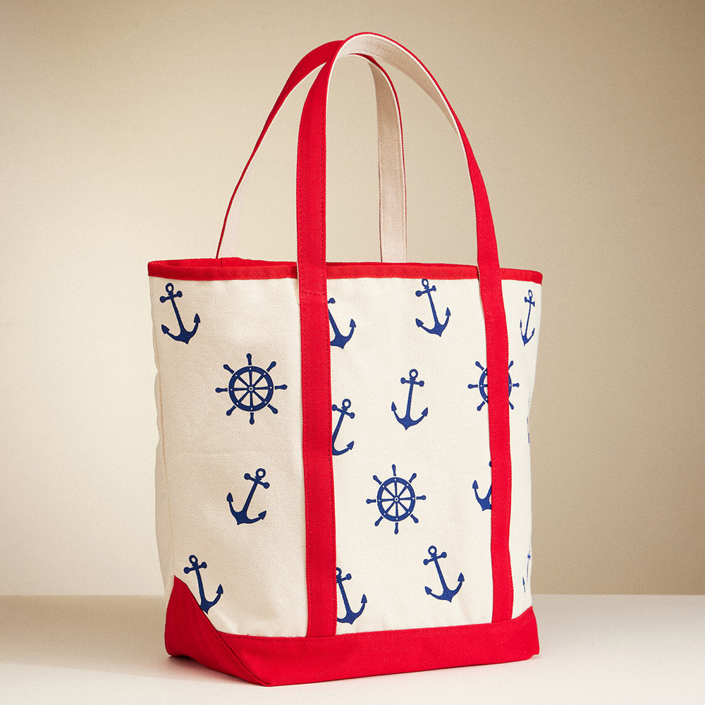 Anchors Away Tote - Red Handle
