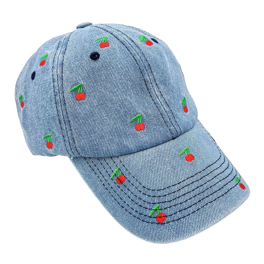 Cherry Picked Denim Baseball Cap