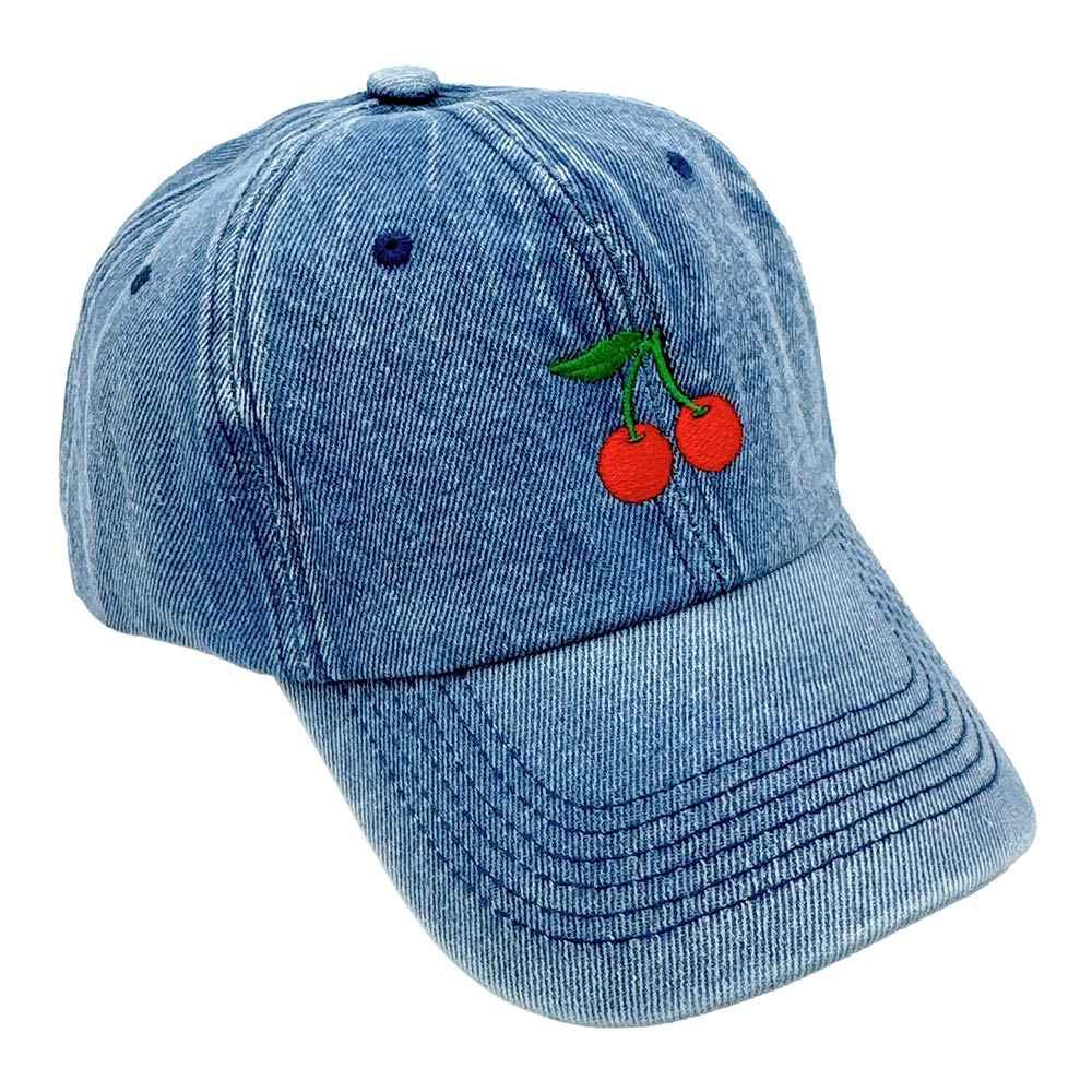Cherry Crush Denim Baseball Cap