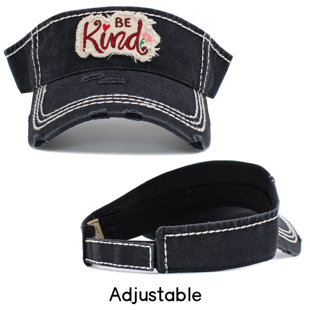 Be Kind Vintage Distressed Visor