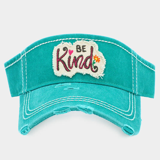 Be Kind Vintage Distressed Visor
