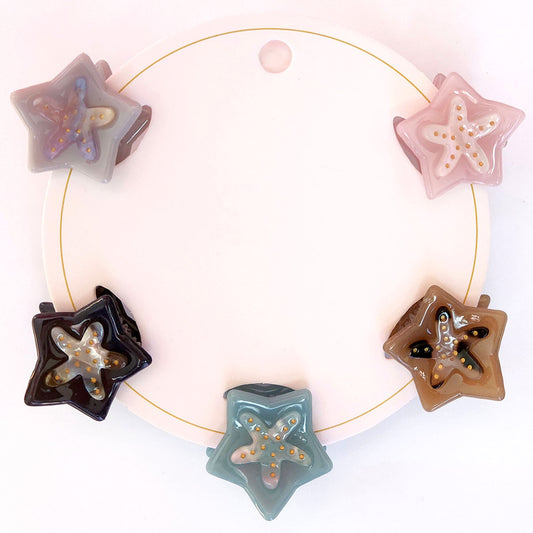 Sea Star - 5PCS Mini Hair Claw Clip Set