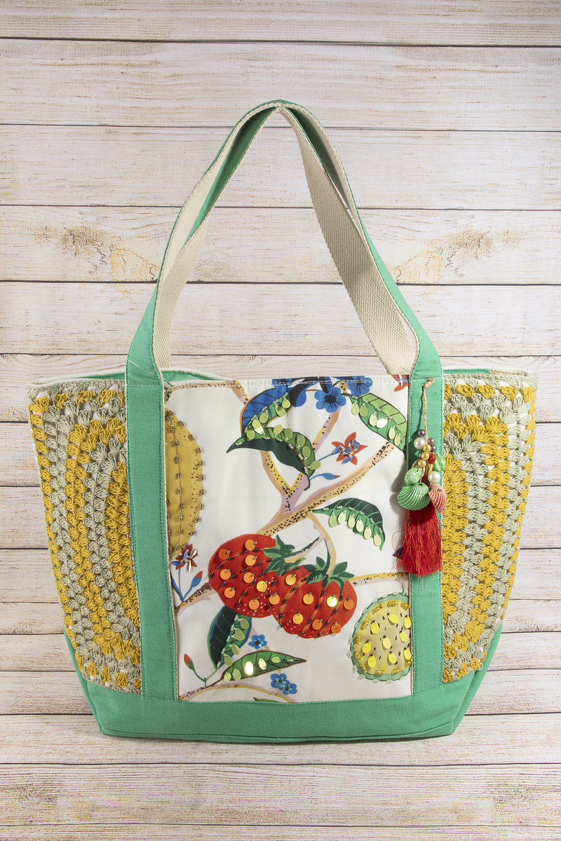 Farmers Market Muse Side Structured Shoulder Tote Bag