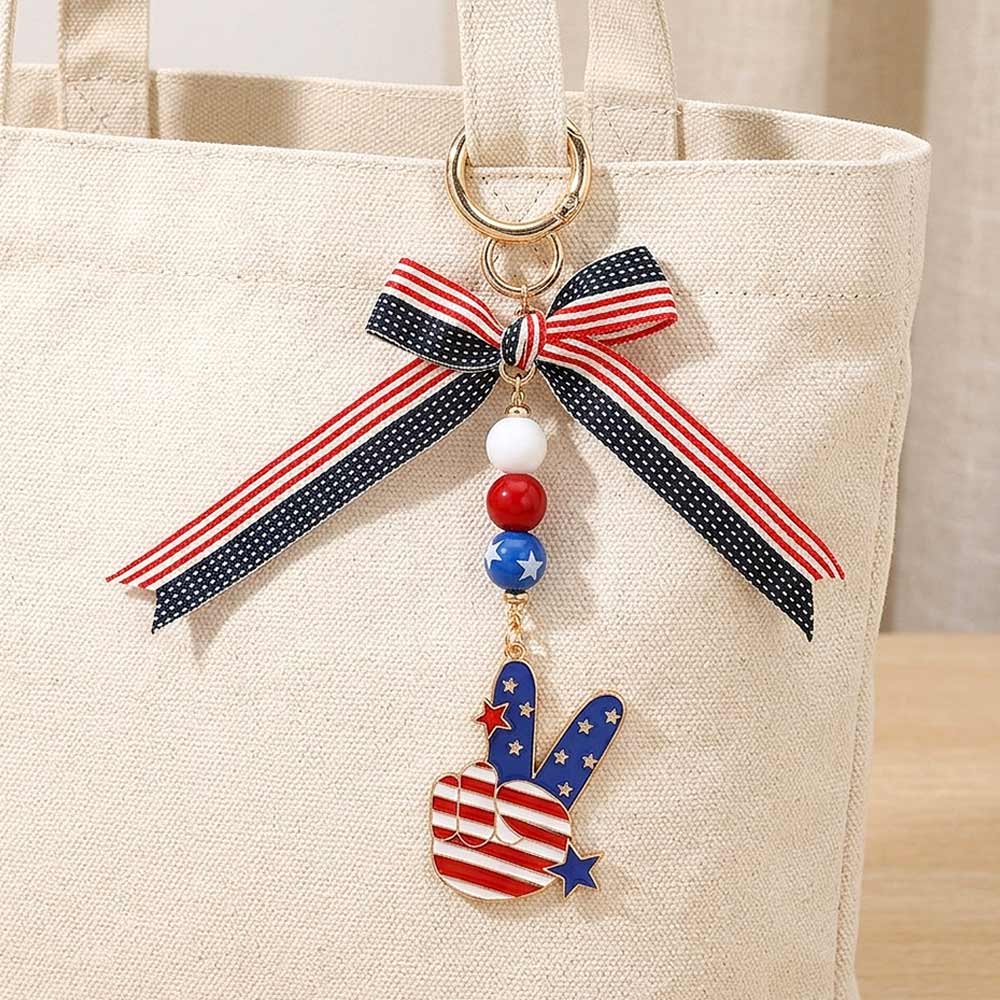 Peace, Love & Freedom Drop Keychain Bag Charm