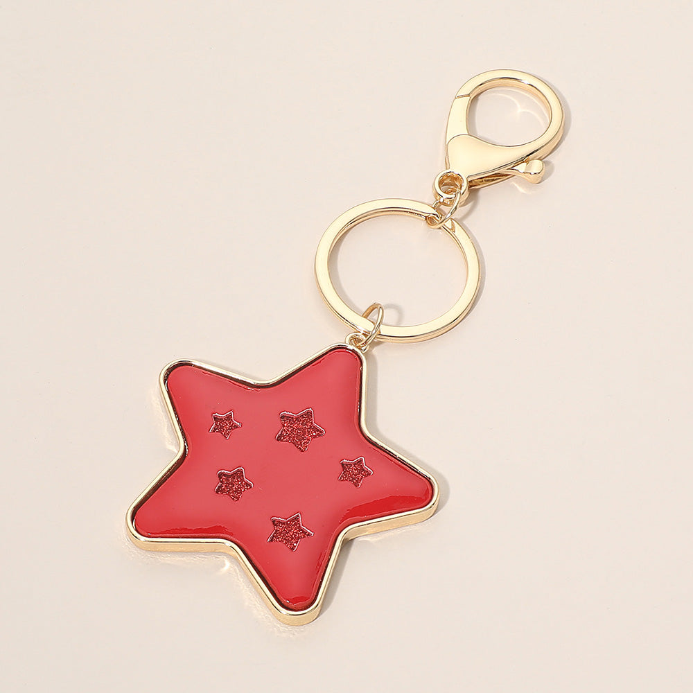 Star Spangled Keychain Bag Charm