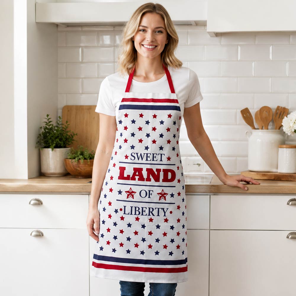 Sweet Land of Liberty - Stars & Stripes Print Apron