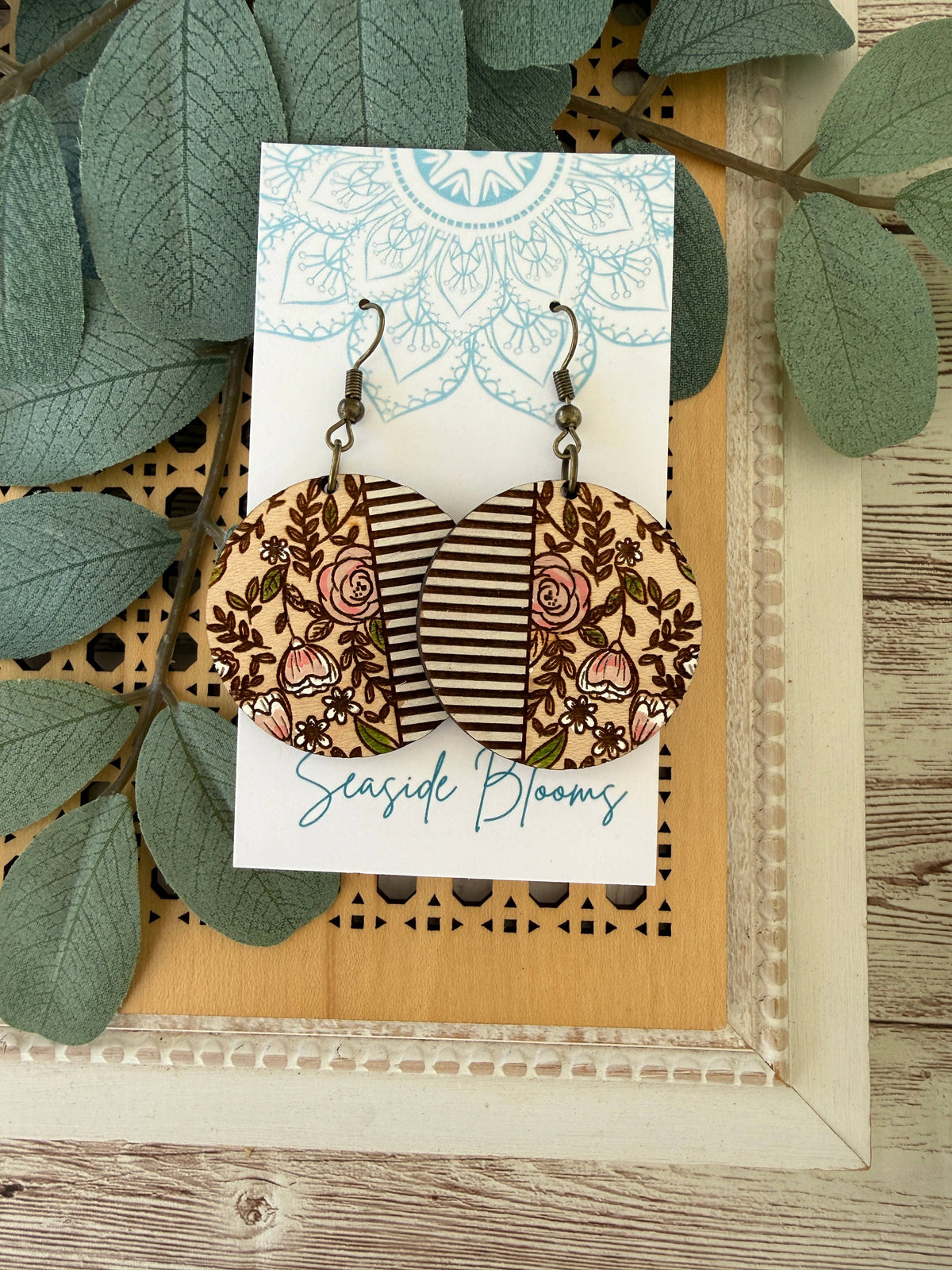 Boho Garden - Hand Painted Earrings 