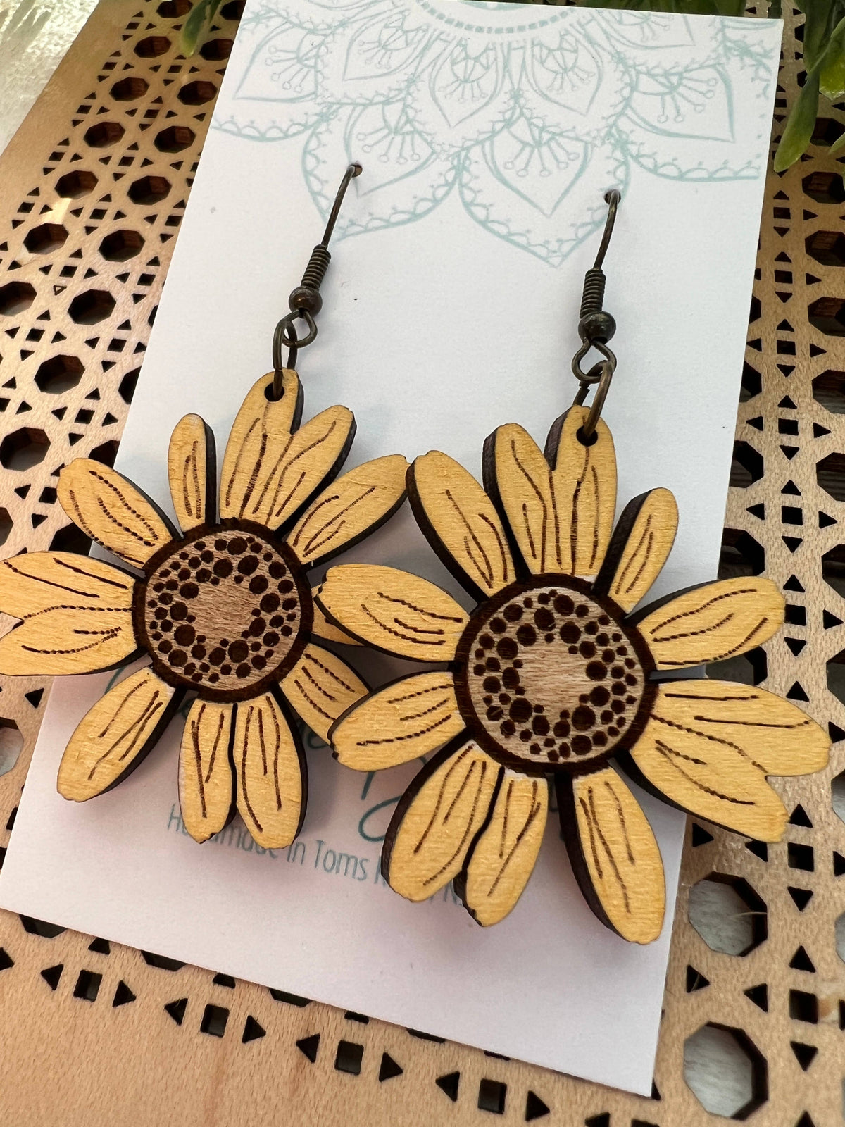 Daisy Days- Hand Painted Earrings