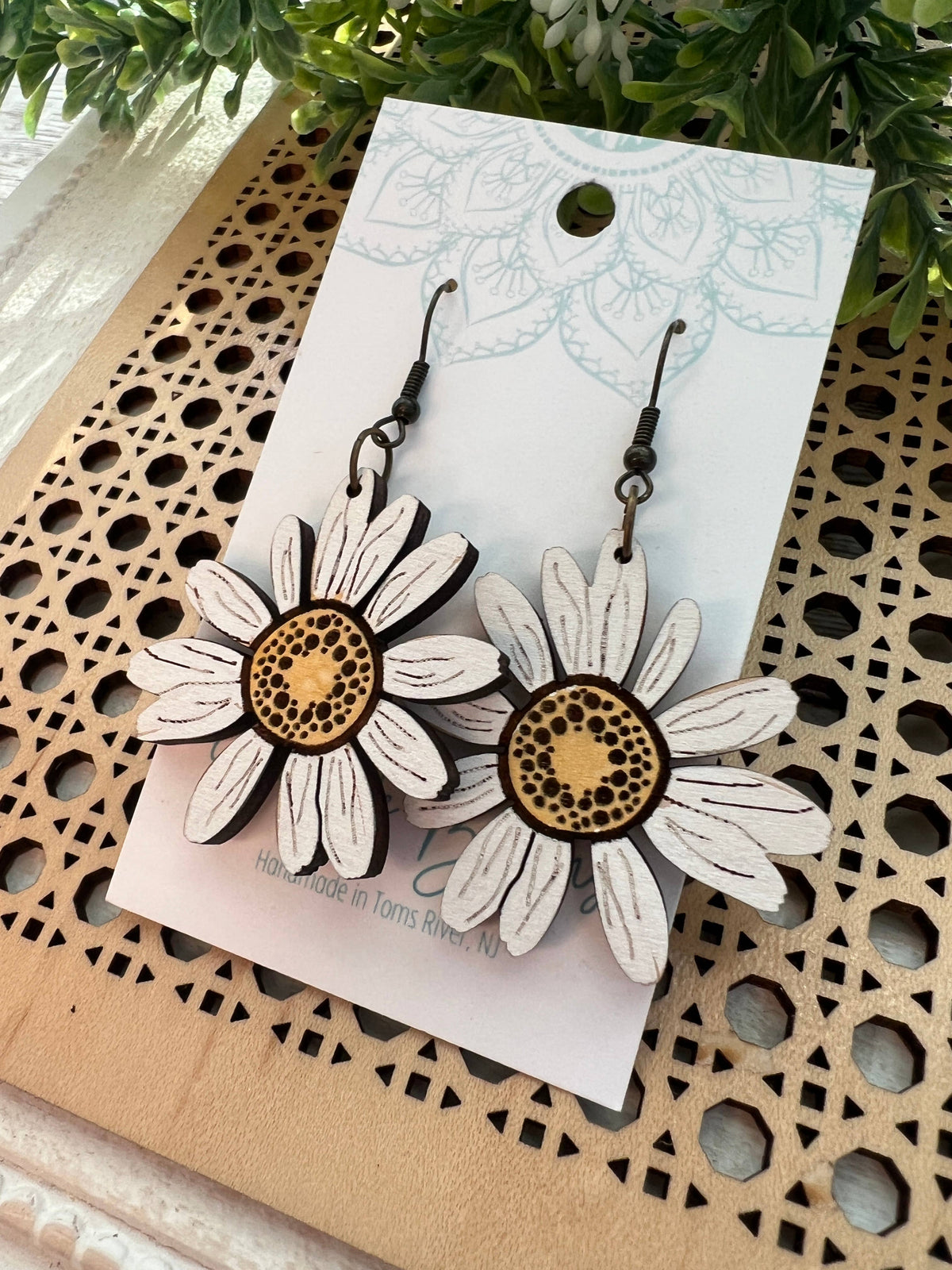 Daisy Days- Hand Painted Earrings