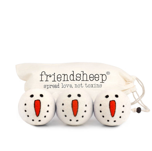 Snowman Trio Eco Wool Dryer Balls