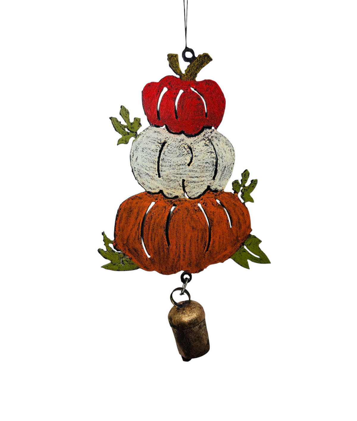 Pumpkin Stack Recycled Metal Wind Chime