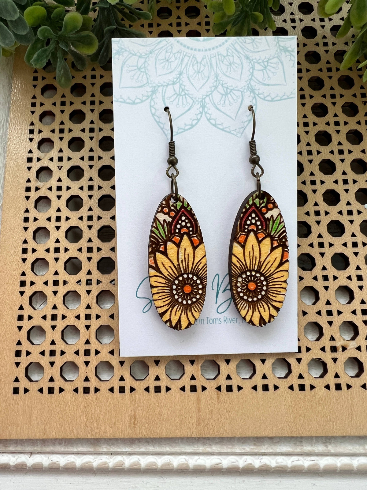 Sunflower Soul - Hand Painted Earrings