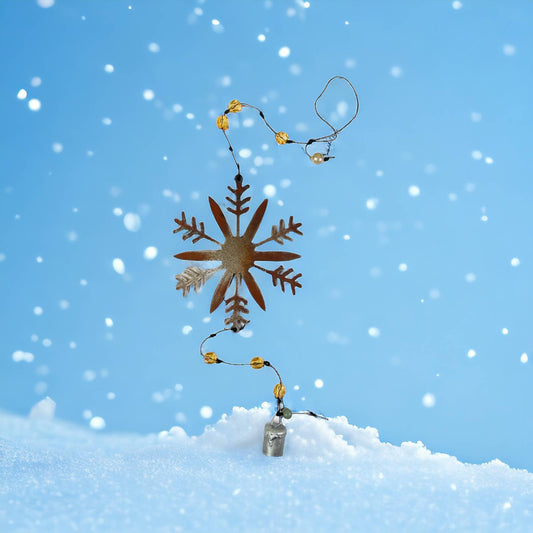 Snowflake wind chime ornament winter gift mountain souvenir