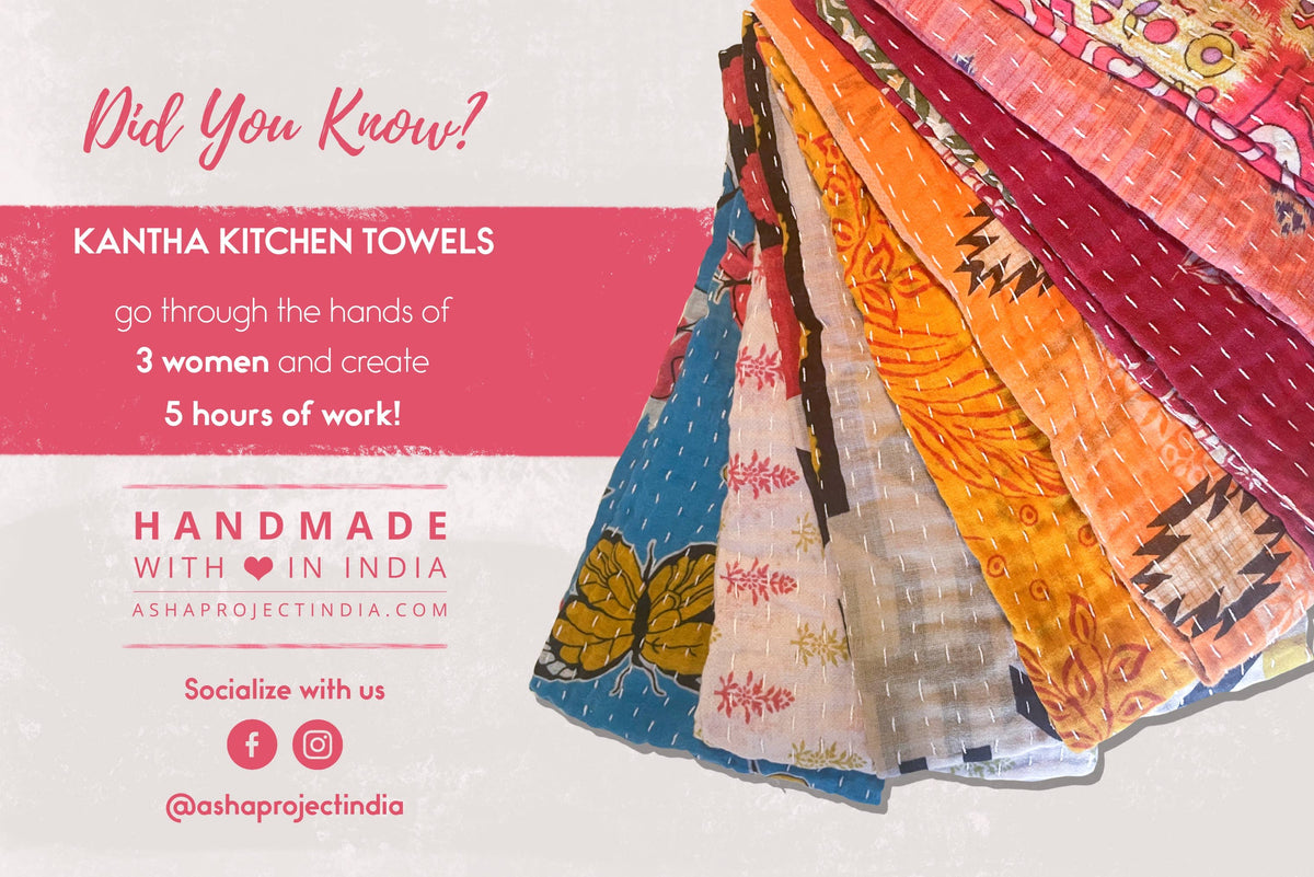 Kantha Kitchen Towel