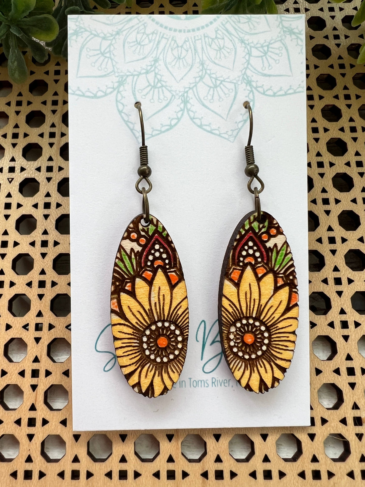 Sunflower Soul - Hand Painted Earrings