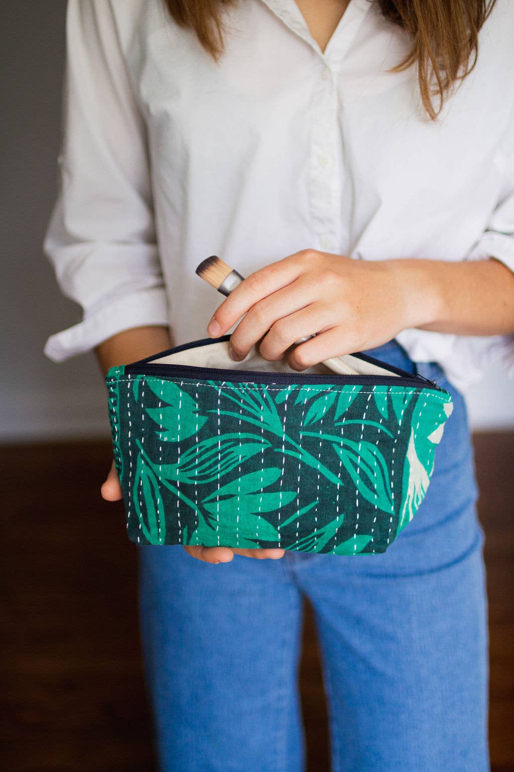 Kantha Cosmetic Bag | Medium