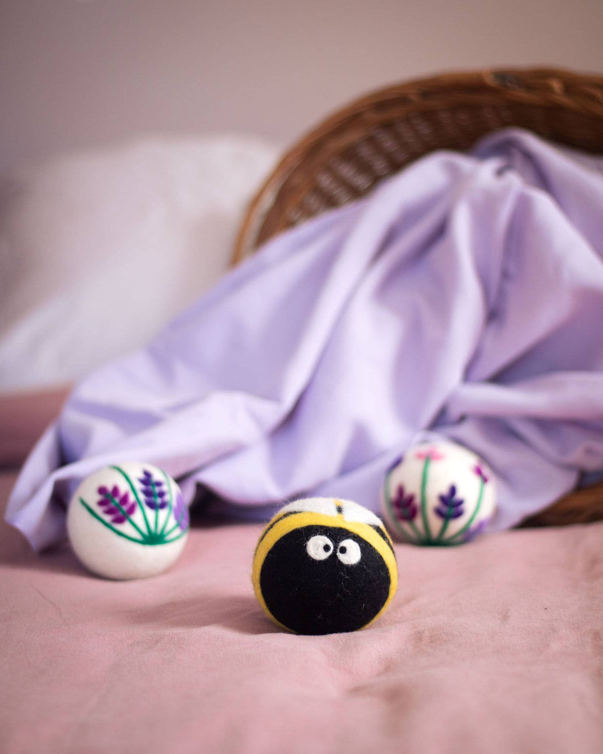 Lavender Fields Eco Wool Dryer Balls - BEE