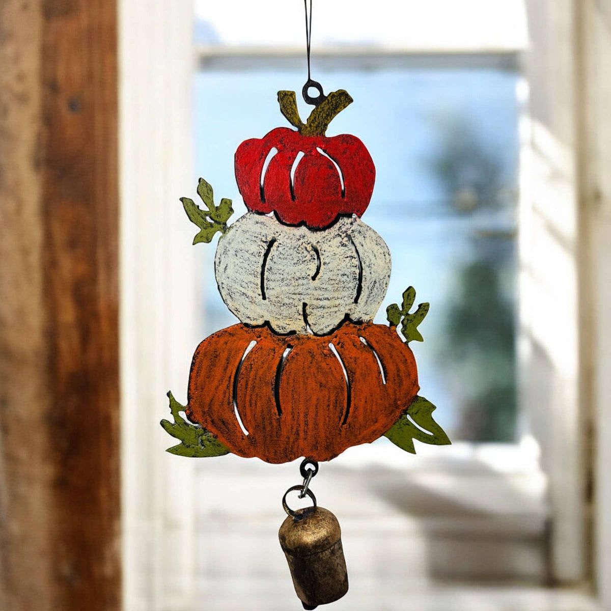 Pumpkin Stack Recycled Metal Wind Chime