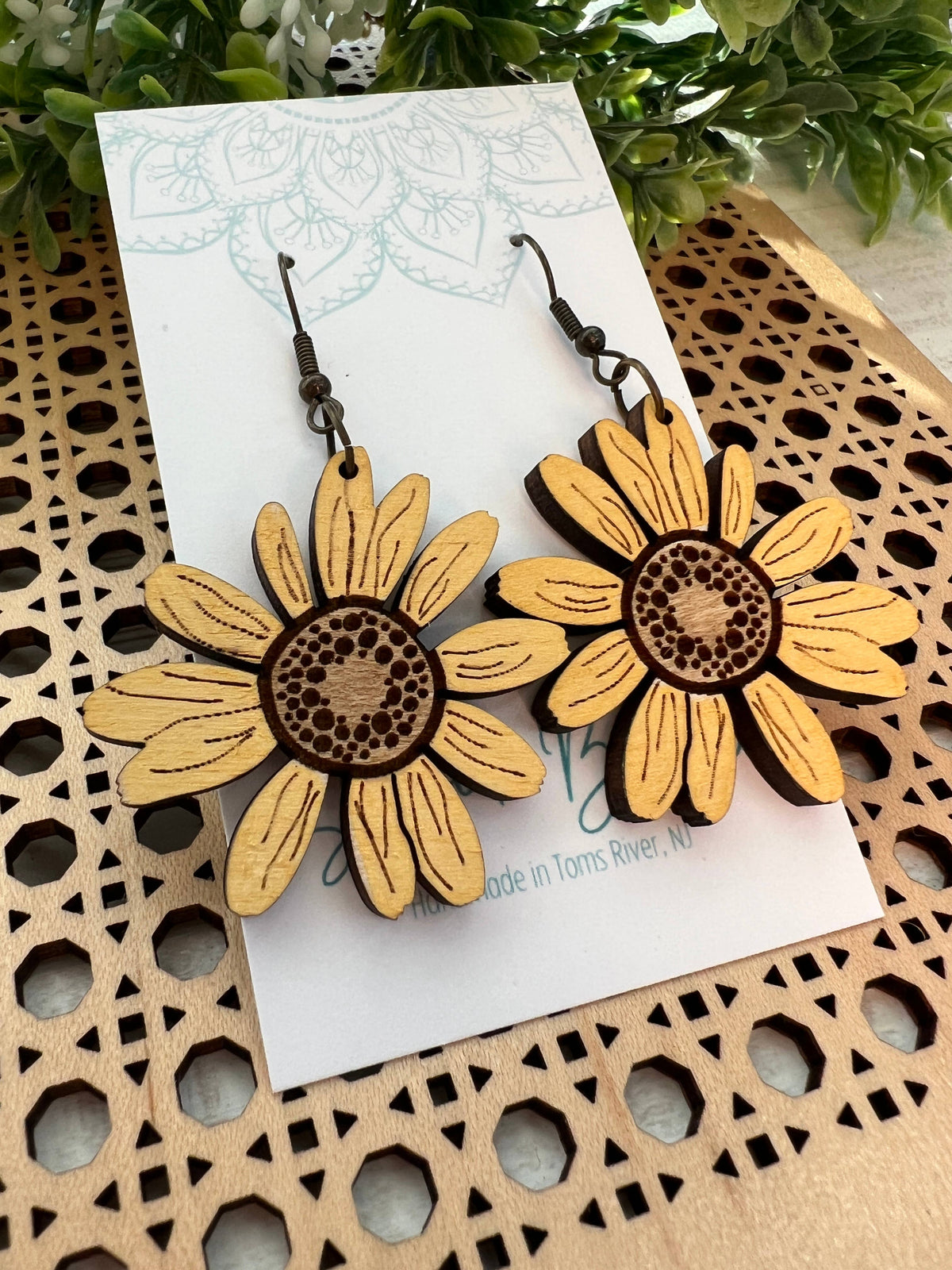 Daisy Days- Hand Painted Earrings